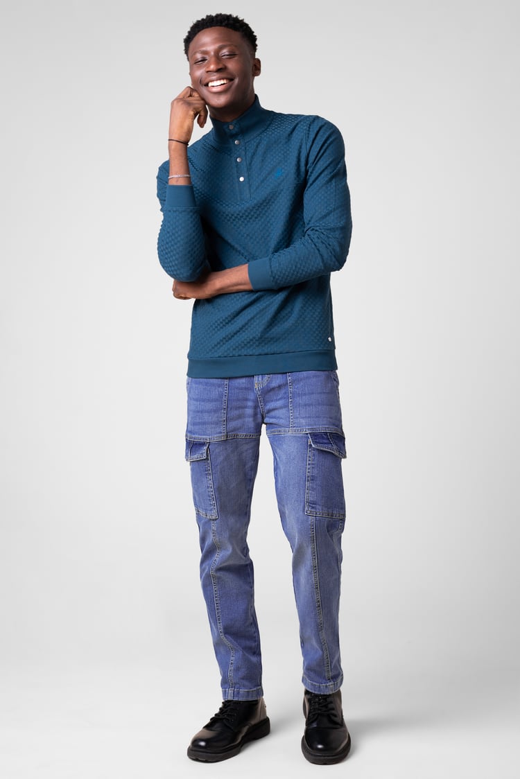 Mens Regular Fit Utility Jeans