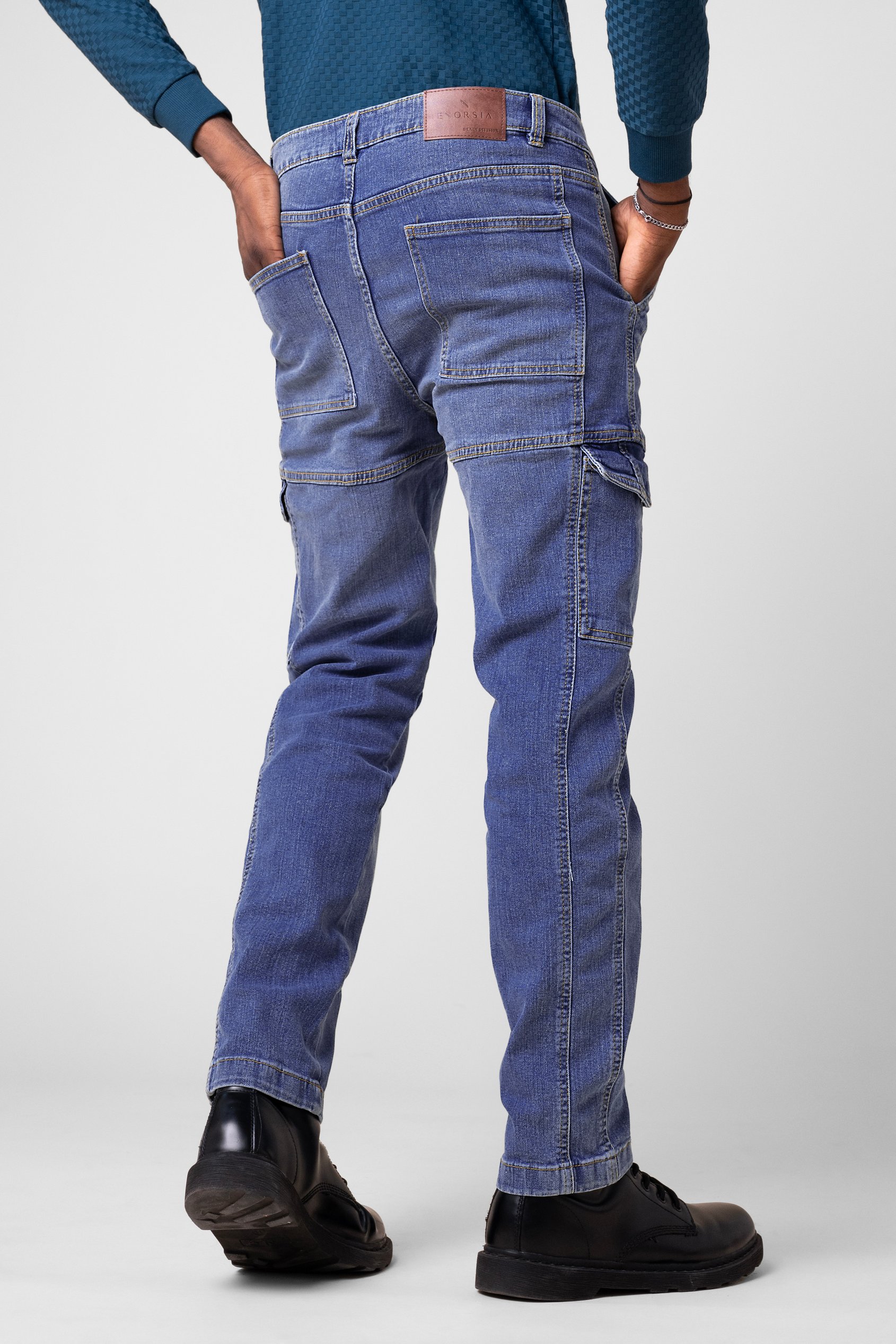 Mens Regular Fit Utility Jeans