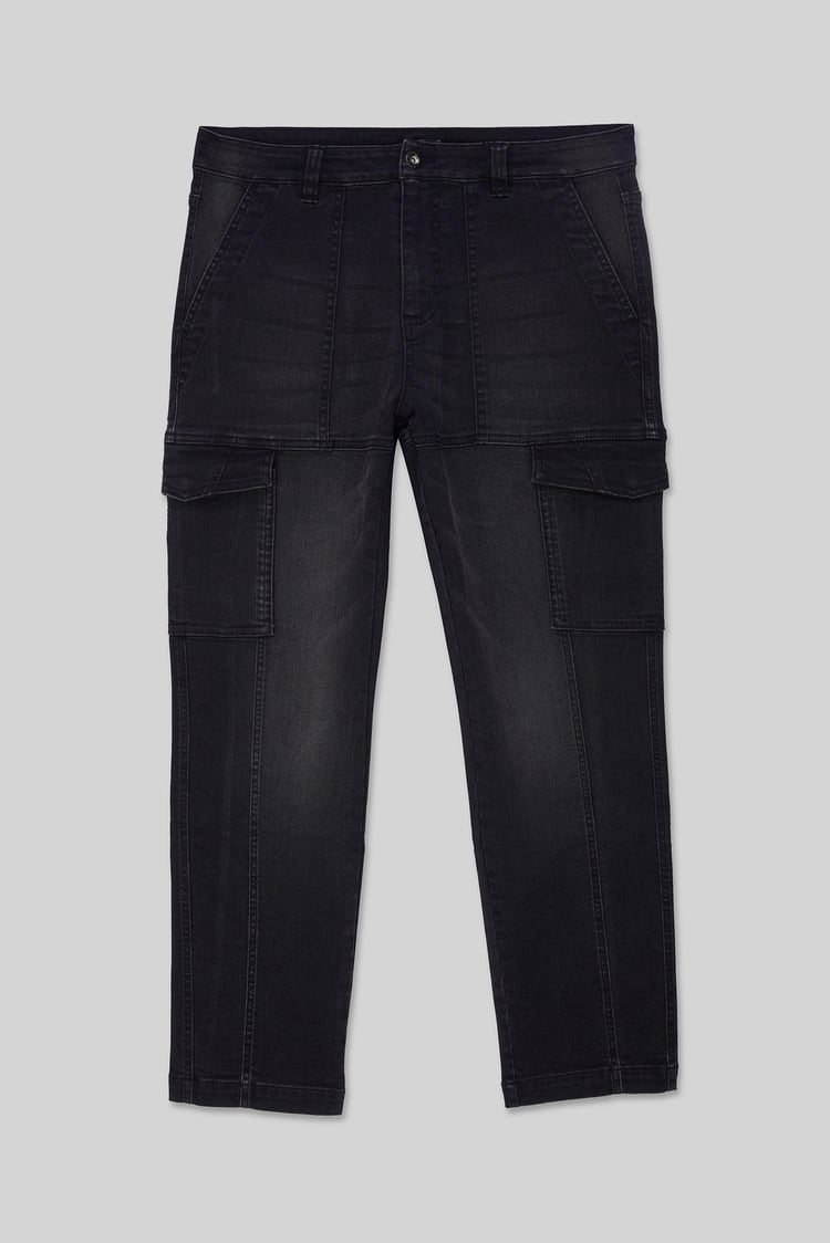 Mens Regular Fit Stretch Utility Jeans