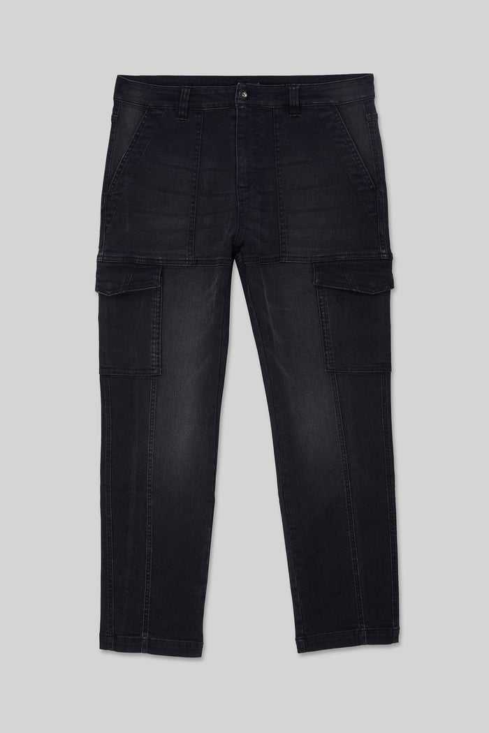 Mens Regular Fit Stretch Utility Jeans
