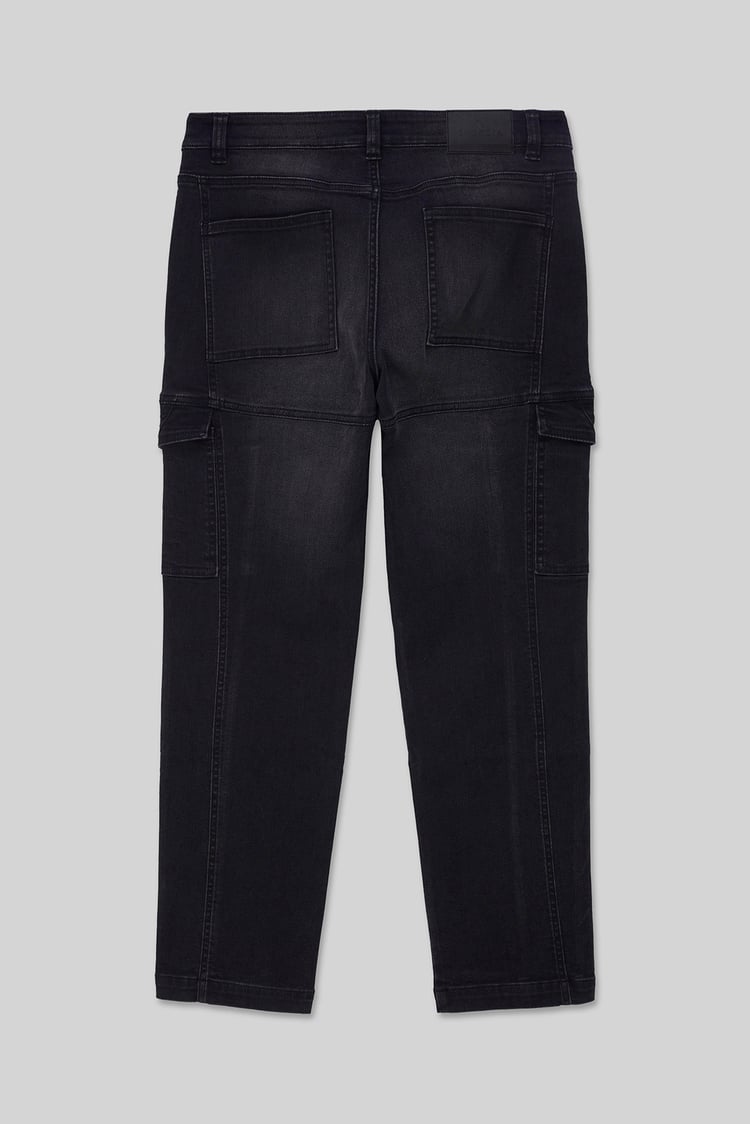 Mens Regular Fit Stretch Utility Jeans