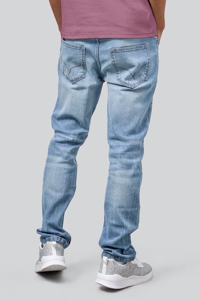 Mens Cotton Blend Slim Fit Jeans