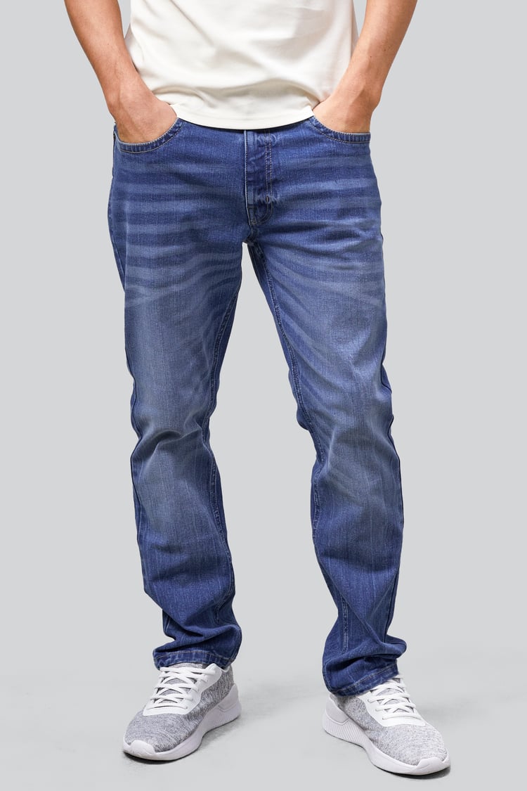 Mens Cotton Blend Slim Fit Jeans