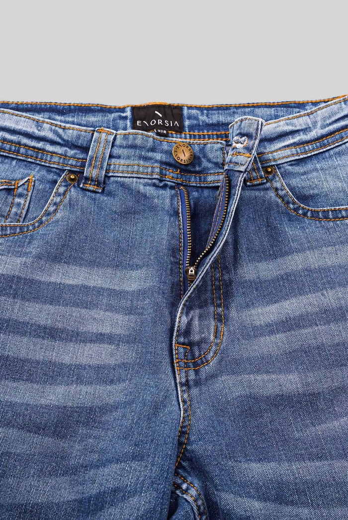 Mens Cotton Blend Slim Fit Jeans