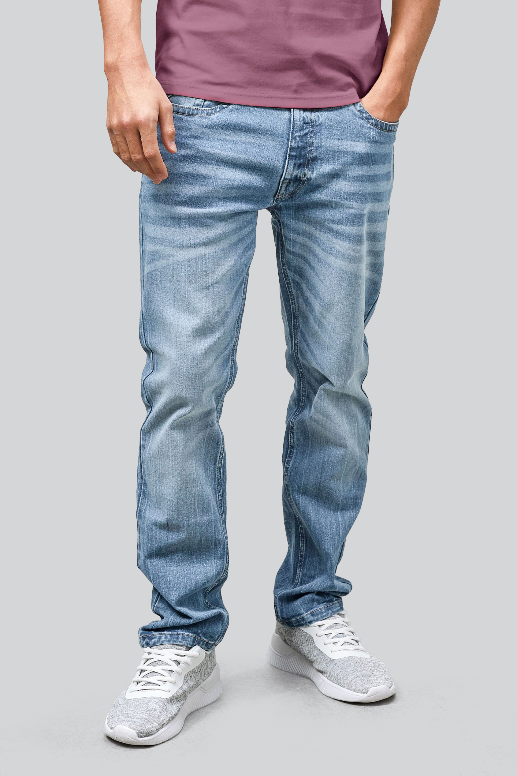 Mens Cotton Blend Slim Fit Jeans