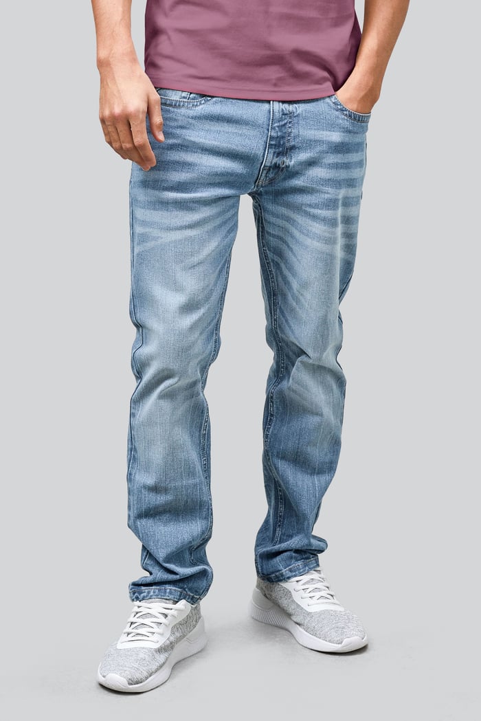 Mens Cotton Blend Slim Fit Jeans