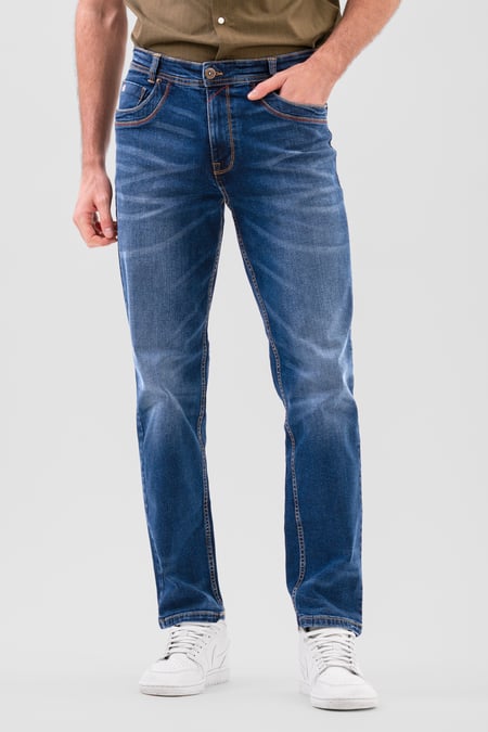 Mid Blue Enorsia Authentic Straight Leg Jeans