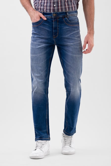 Mid Blue Enorsia Authentic Straight Leg Jeans