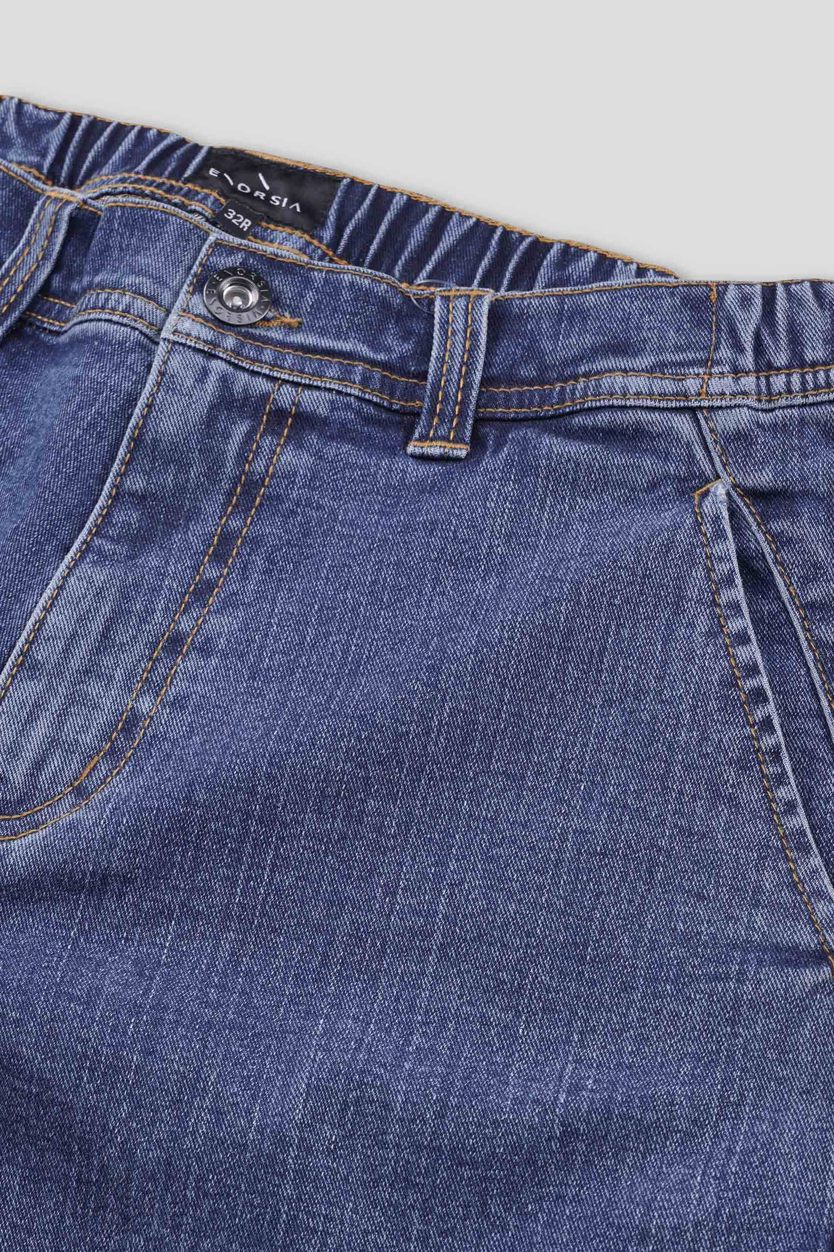 Mens Elasticated Waist Straight fit Jeans