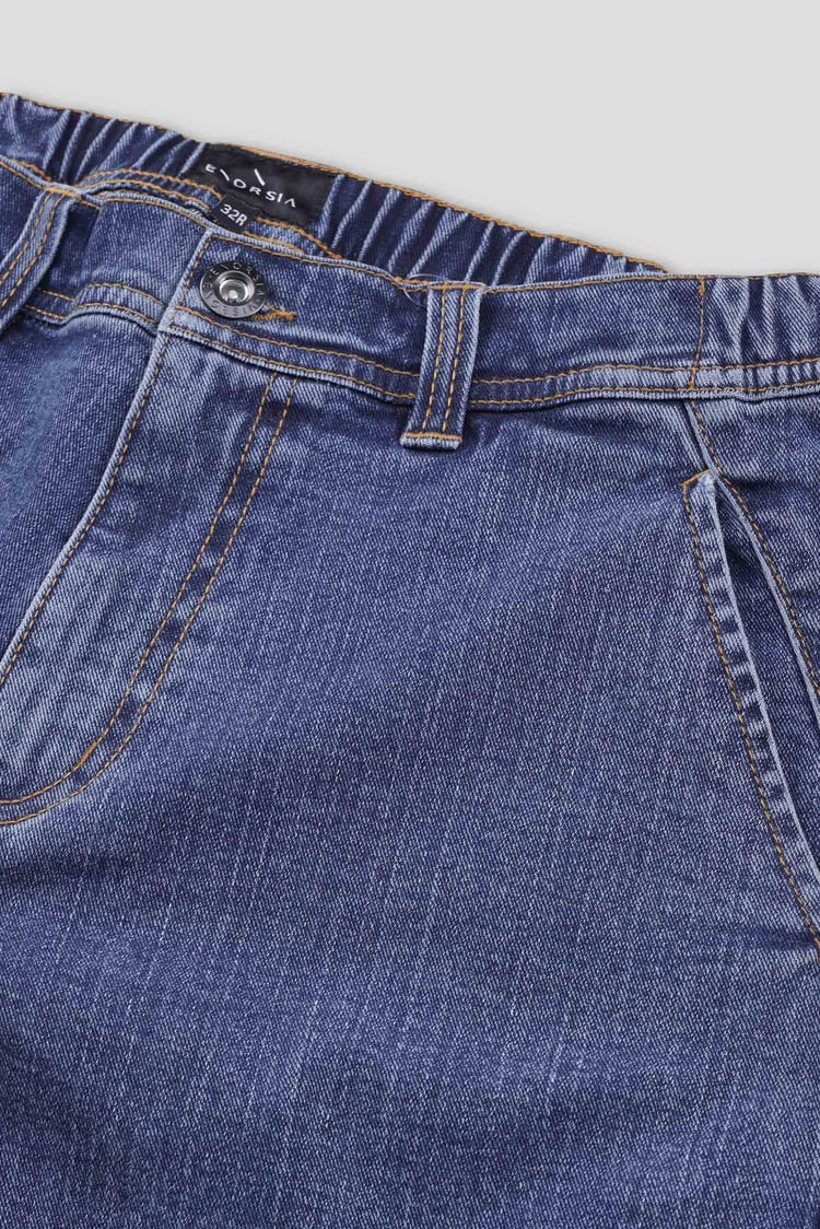 Mens Elasticated Waist Straight fit Jeans