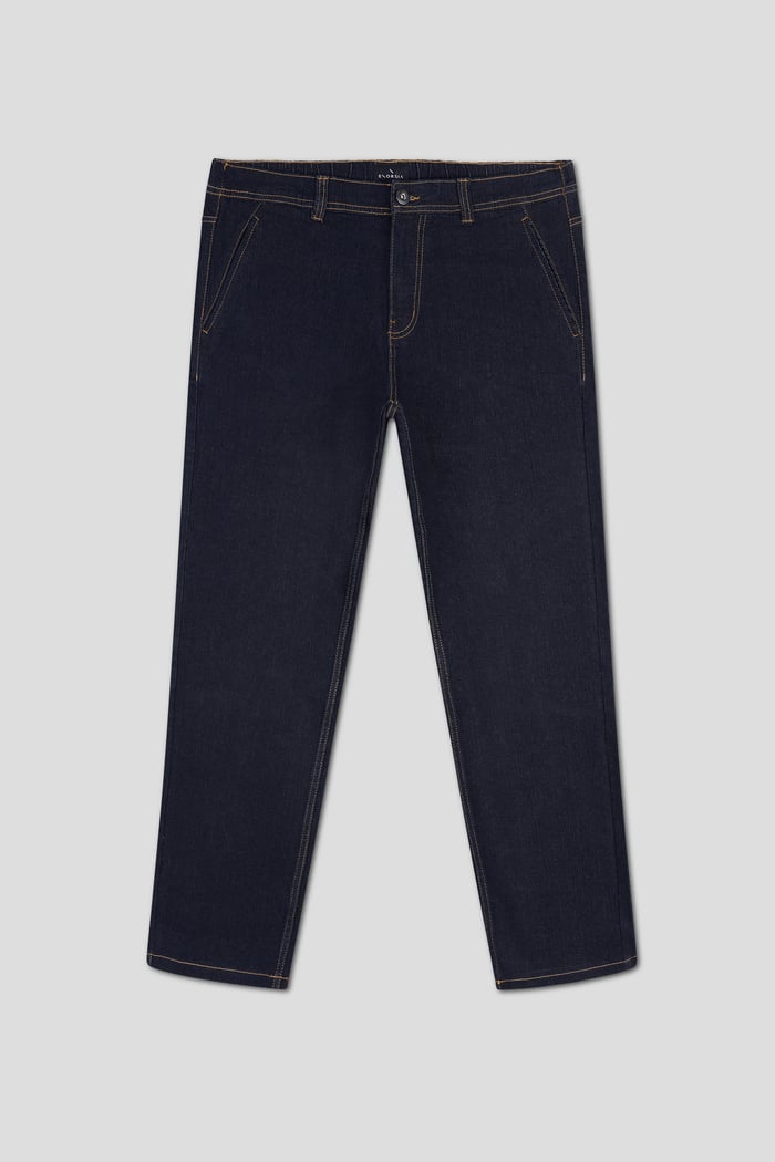 Mens Elasticated Waist Straight fit Jeans