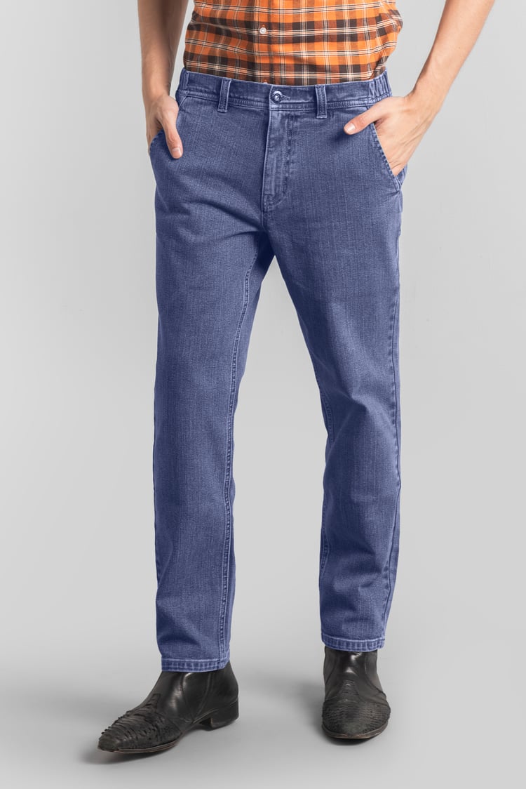 Mens Elasticated Waist Straight fit Jeans