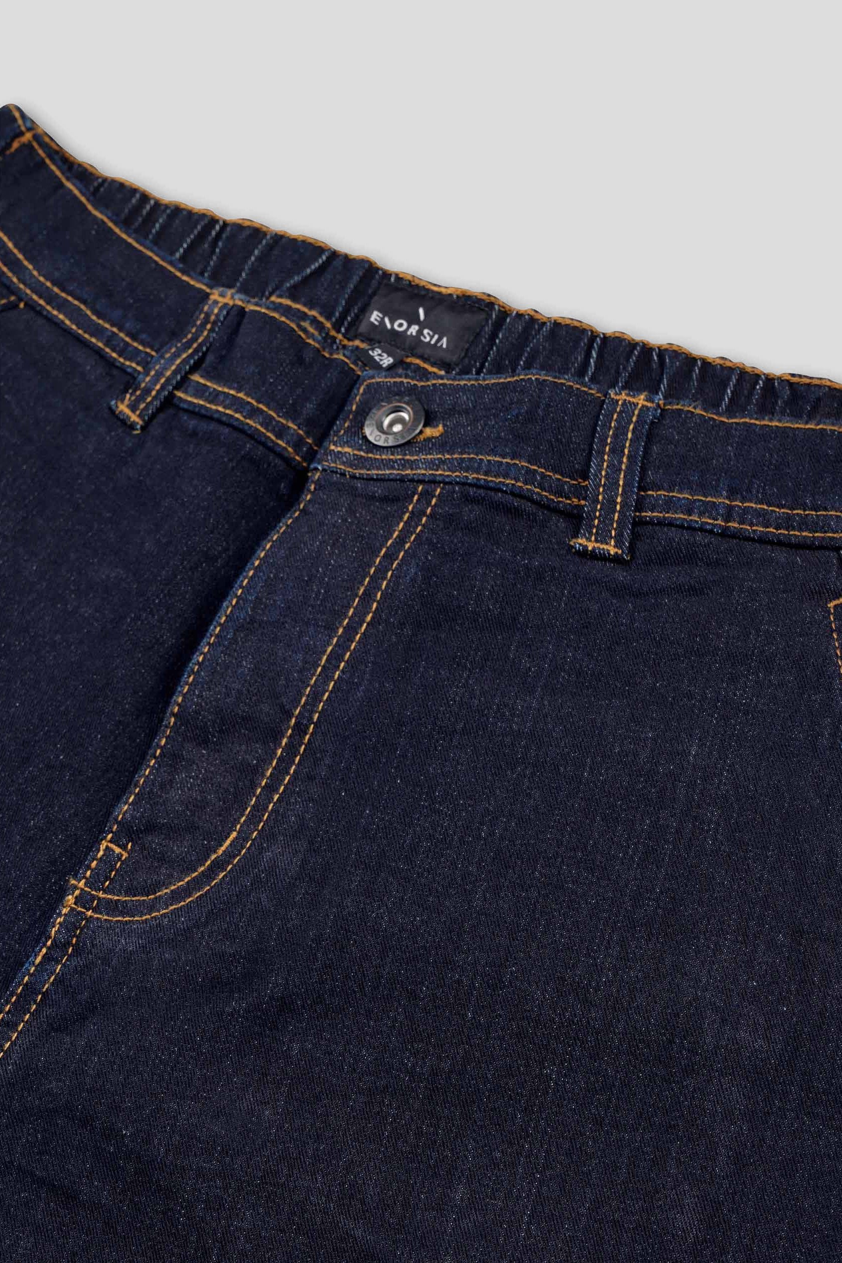 Mens Elasticated Waist Straight fit Jeans