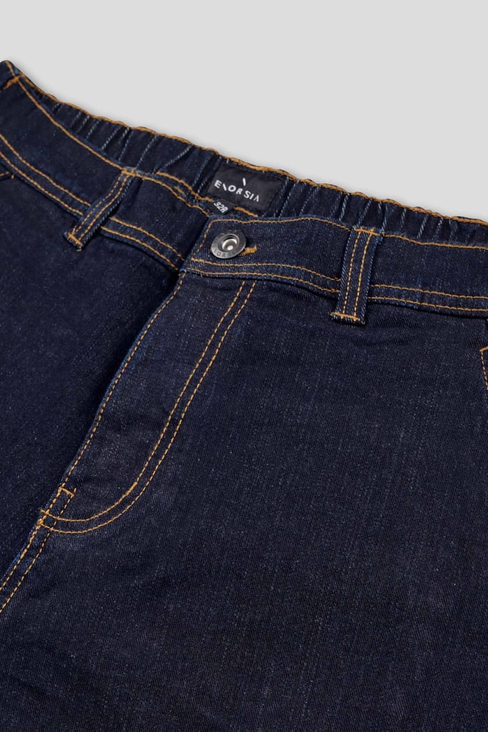 Mens Elasticated Waist Straight fit Jeans