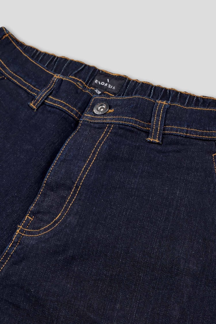 Mens Elasticated Waist Straight fit Jeans