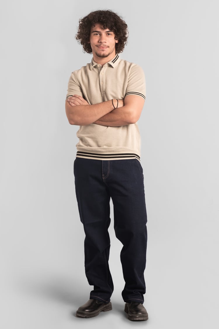 Mens Elasticated Waist Straight fit Jeans