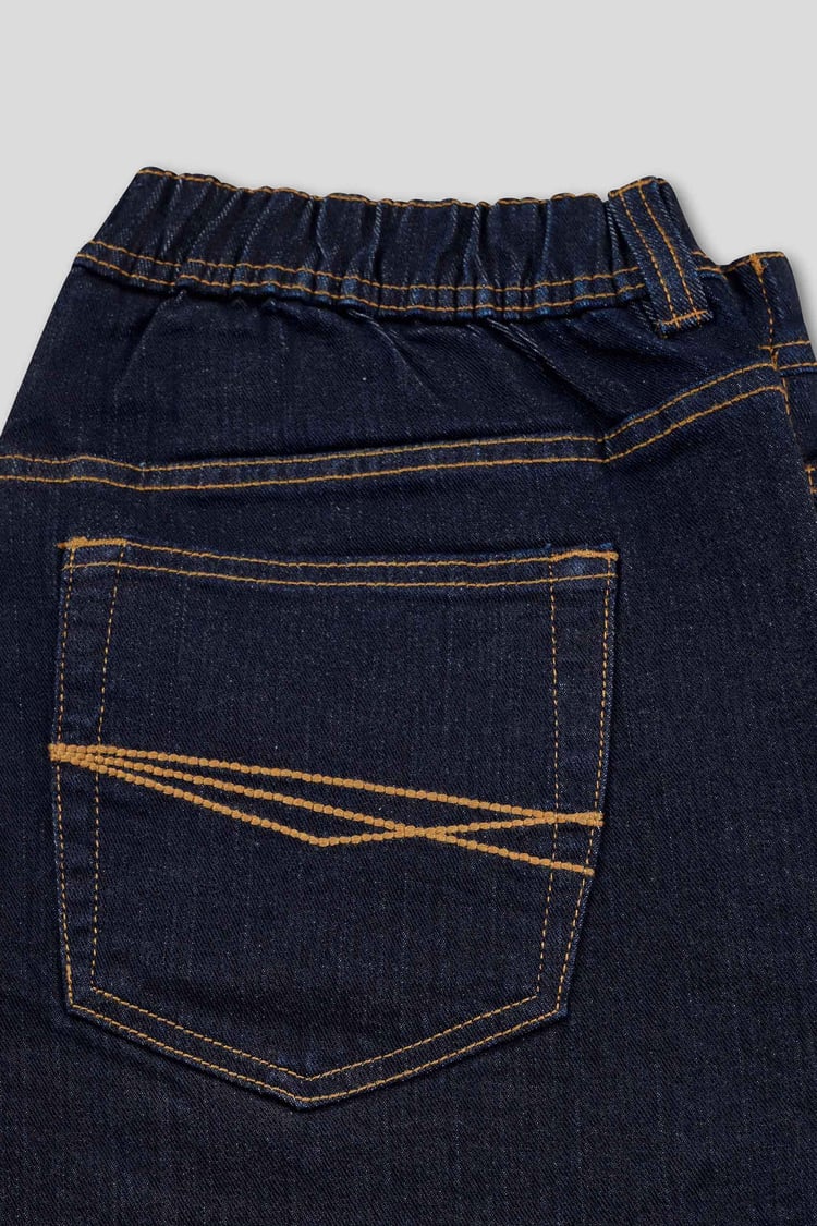 Mens Elasticated Waist Straight fit Jeans