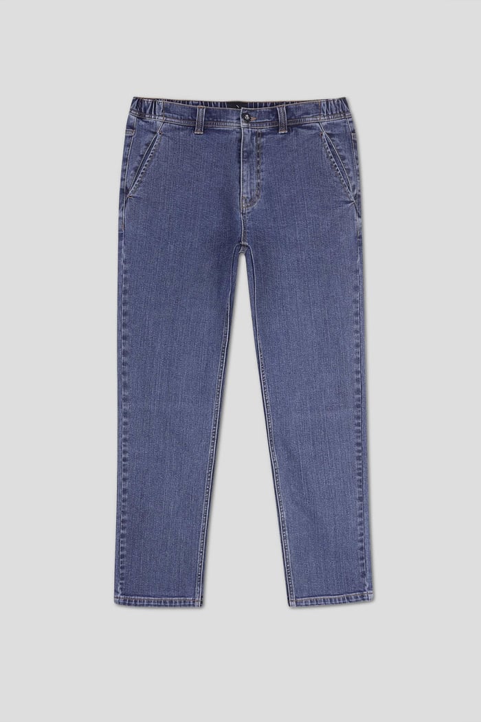 Mens Elasticated Waist Straight fit Jeans