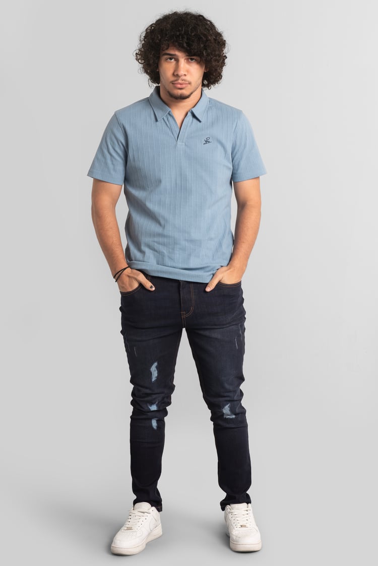 Mens Skinny Fit Distressed Denim Jeans