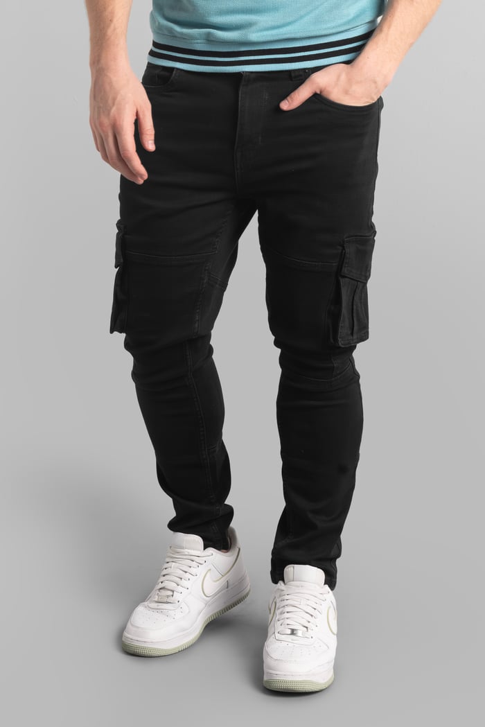 Mens Skinny Fit Cargo Jeans Mens Skinny Fit Cargo Jeans