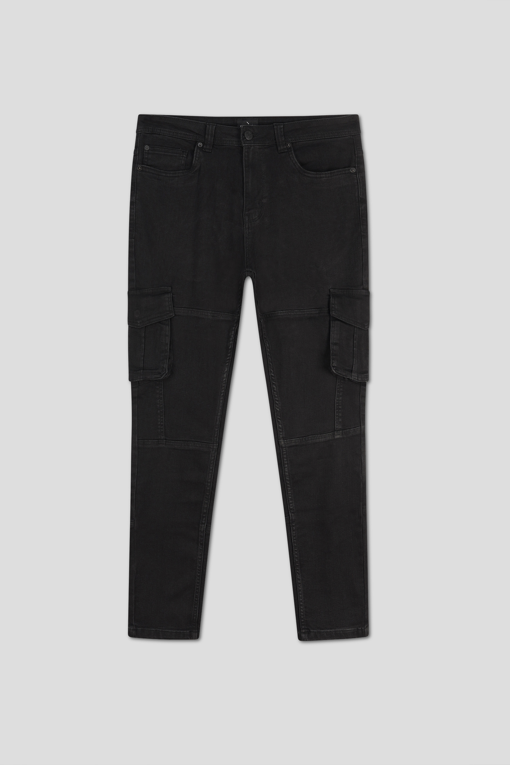 Mens Skinny Fit Cargo Jeans