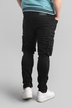Mens Skinny Fit Cargo Jeans