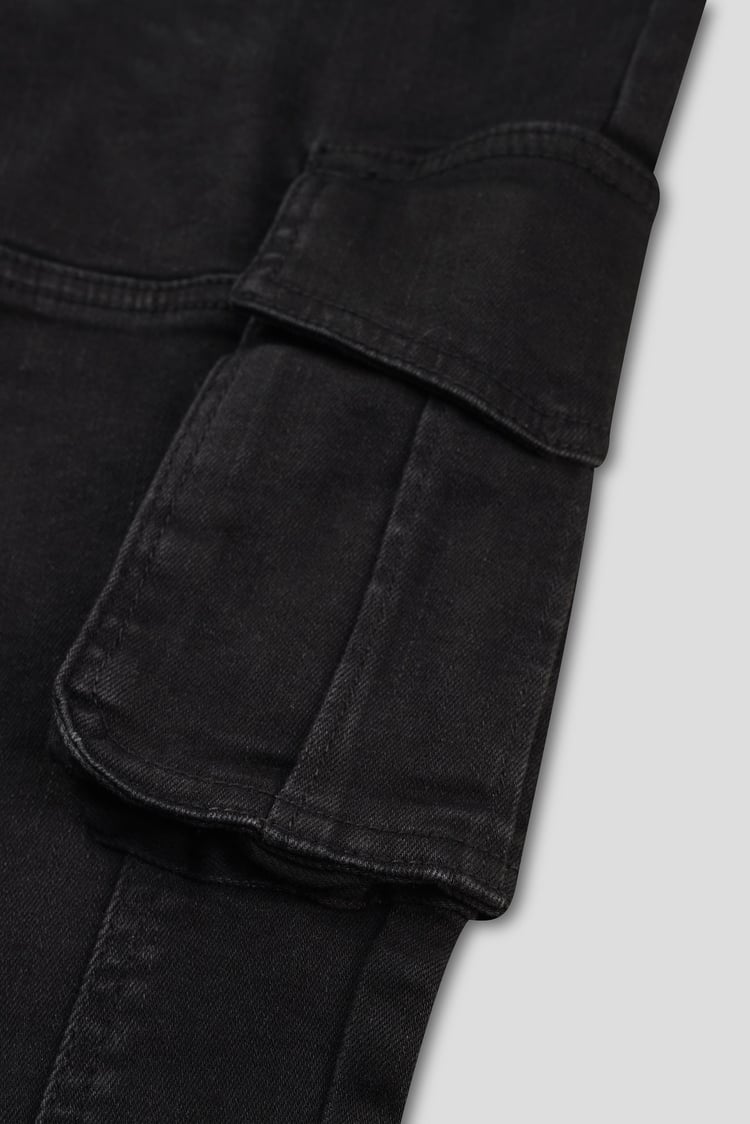 Mens Skinny Fit Cargo Jeans