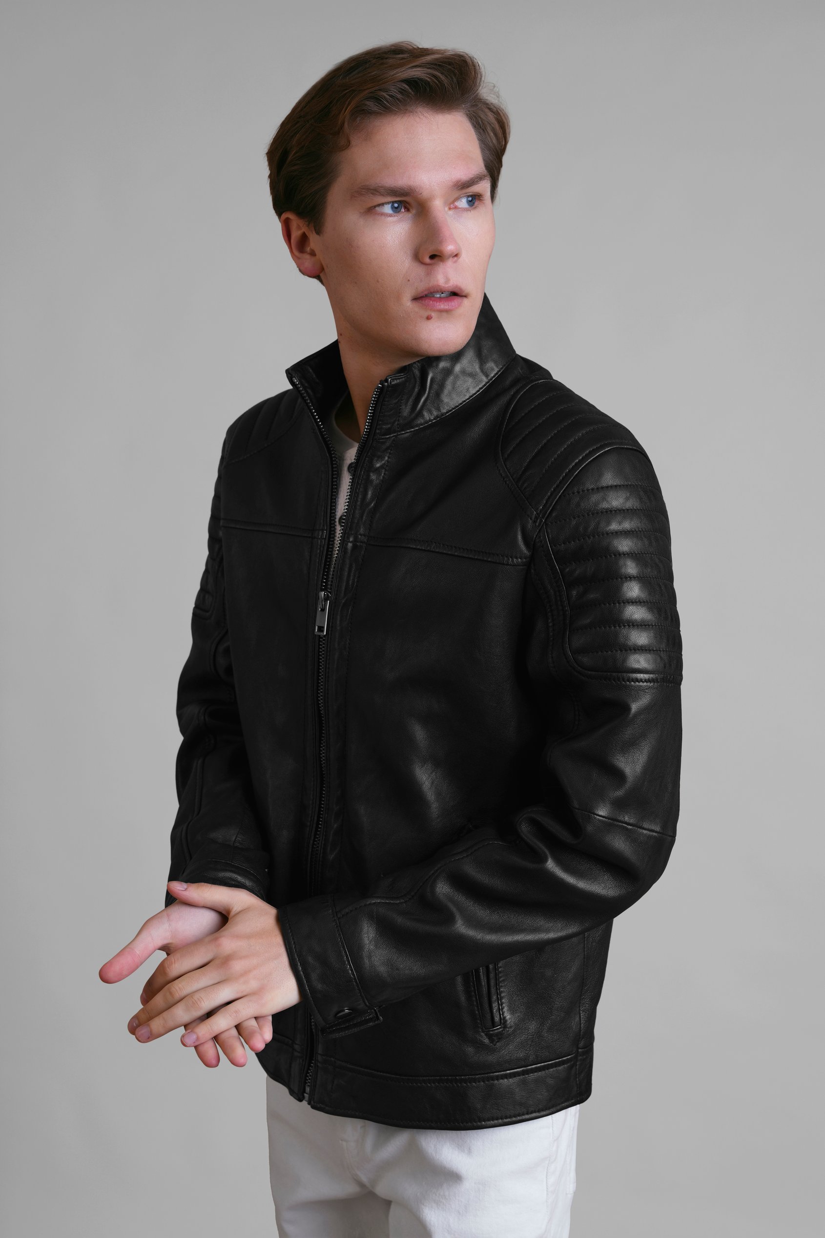 Classic Mens Premium Leather Jacket