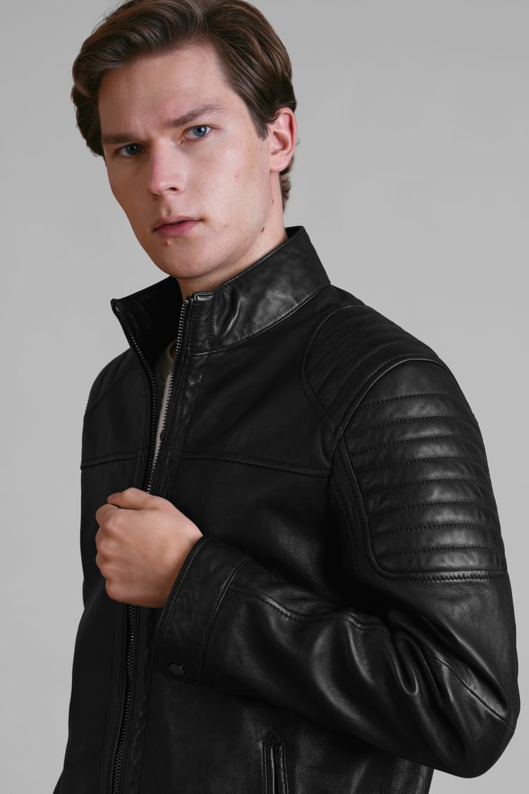 Classic Mens Premium Leather Jacket