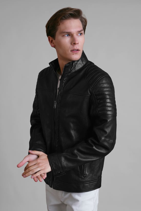 Classic Mens Premium Leather Jacket