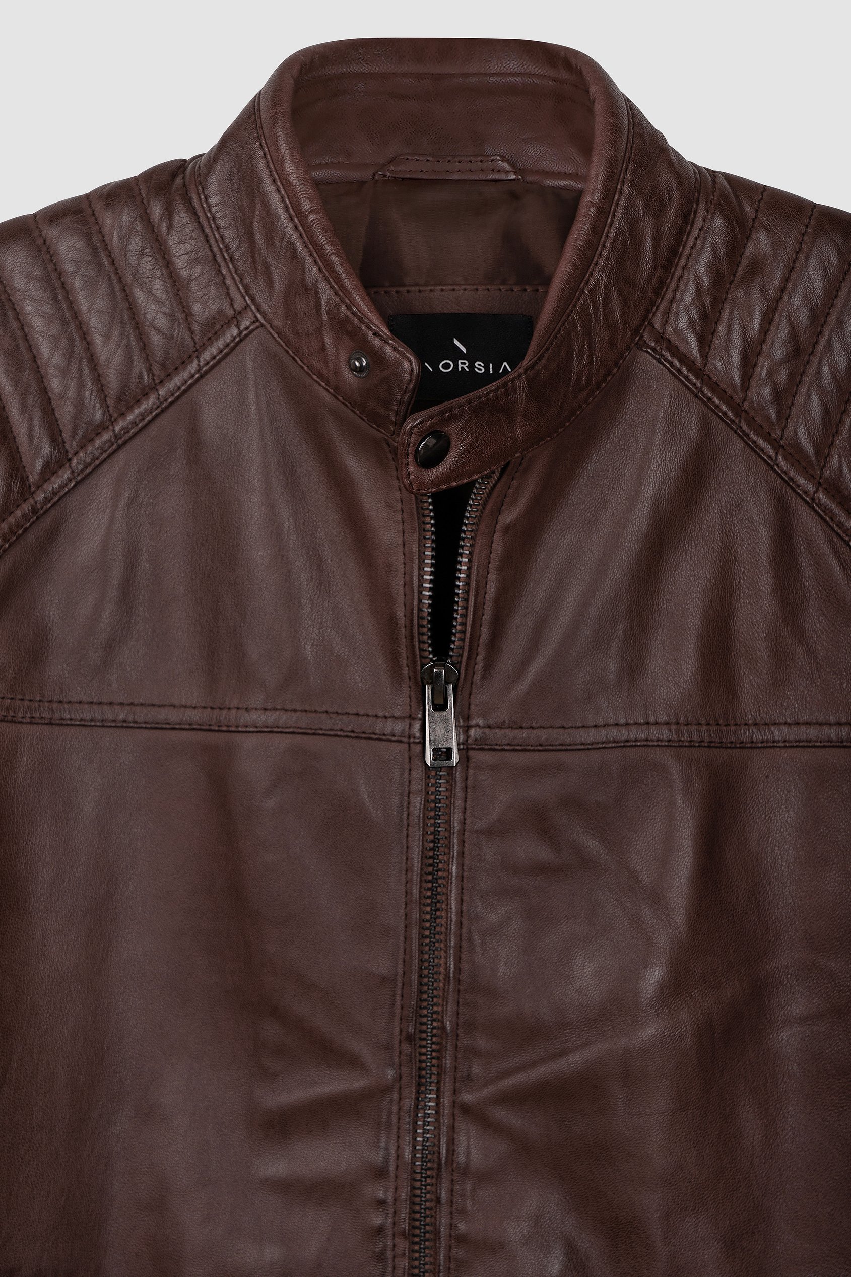 Smart Zip-Up Genuine Leather Biker Jacket Smart Zip-Up Genuine Leather Biker Jacket