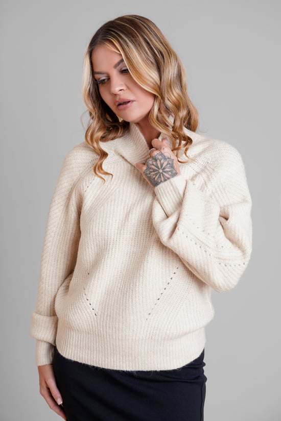 Womens Funnel Neck Jumper