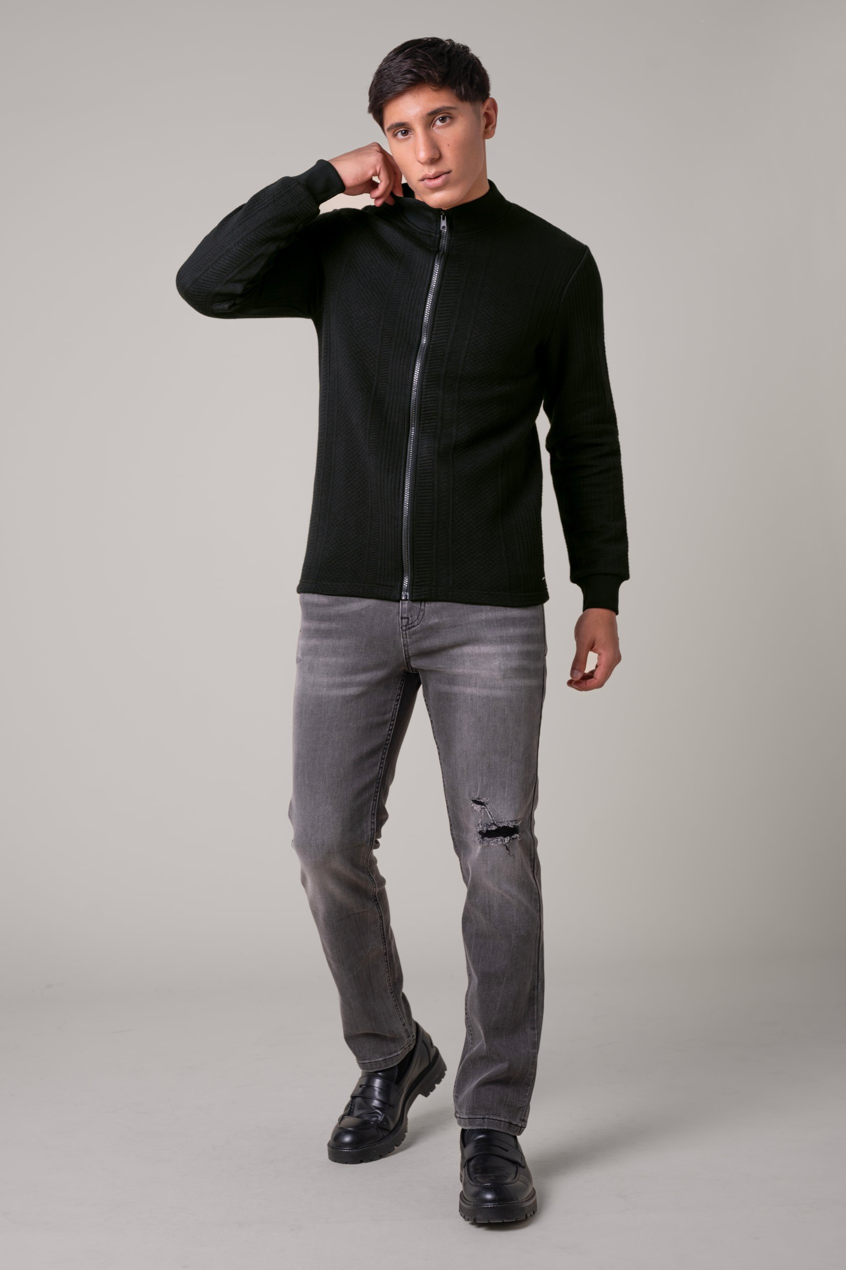 Mens Premium Texture Jersey Jacket