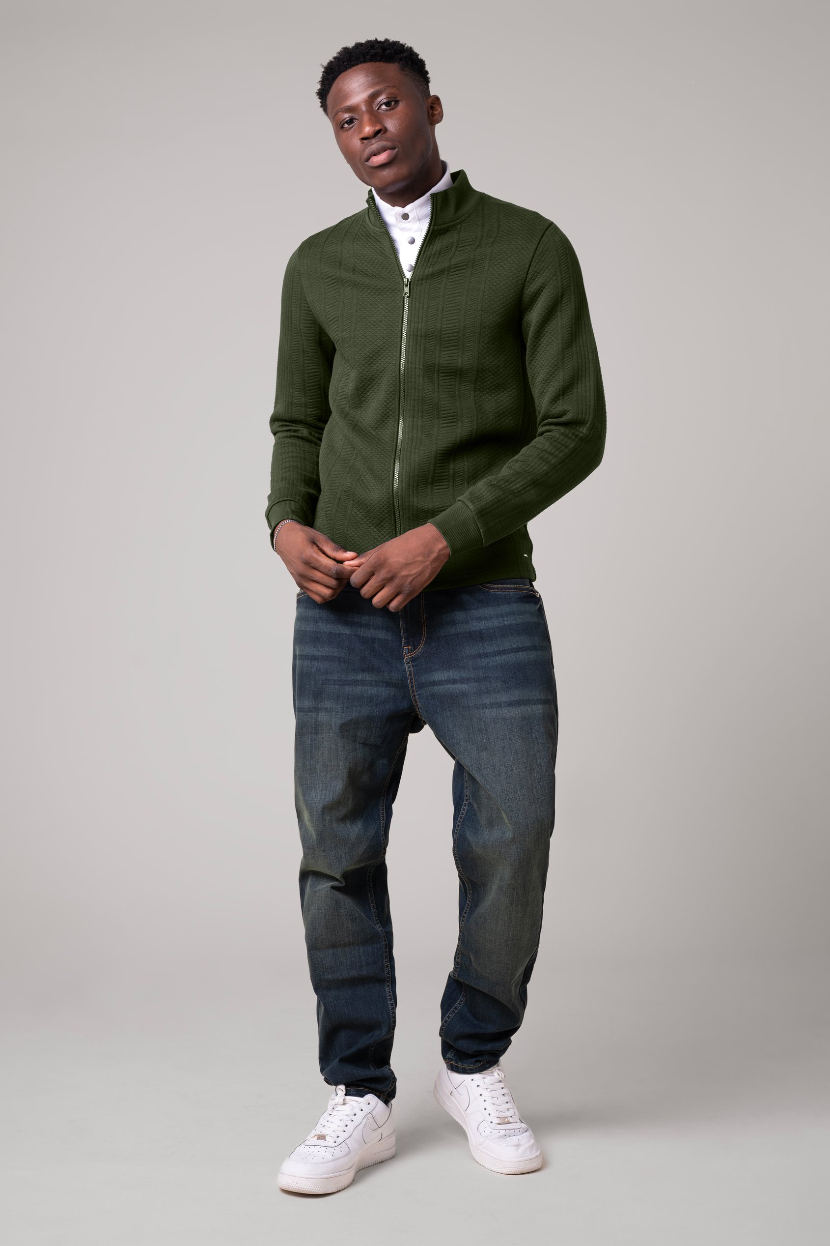 Mens Premium Texture Jersey Jacket