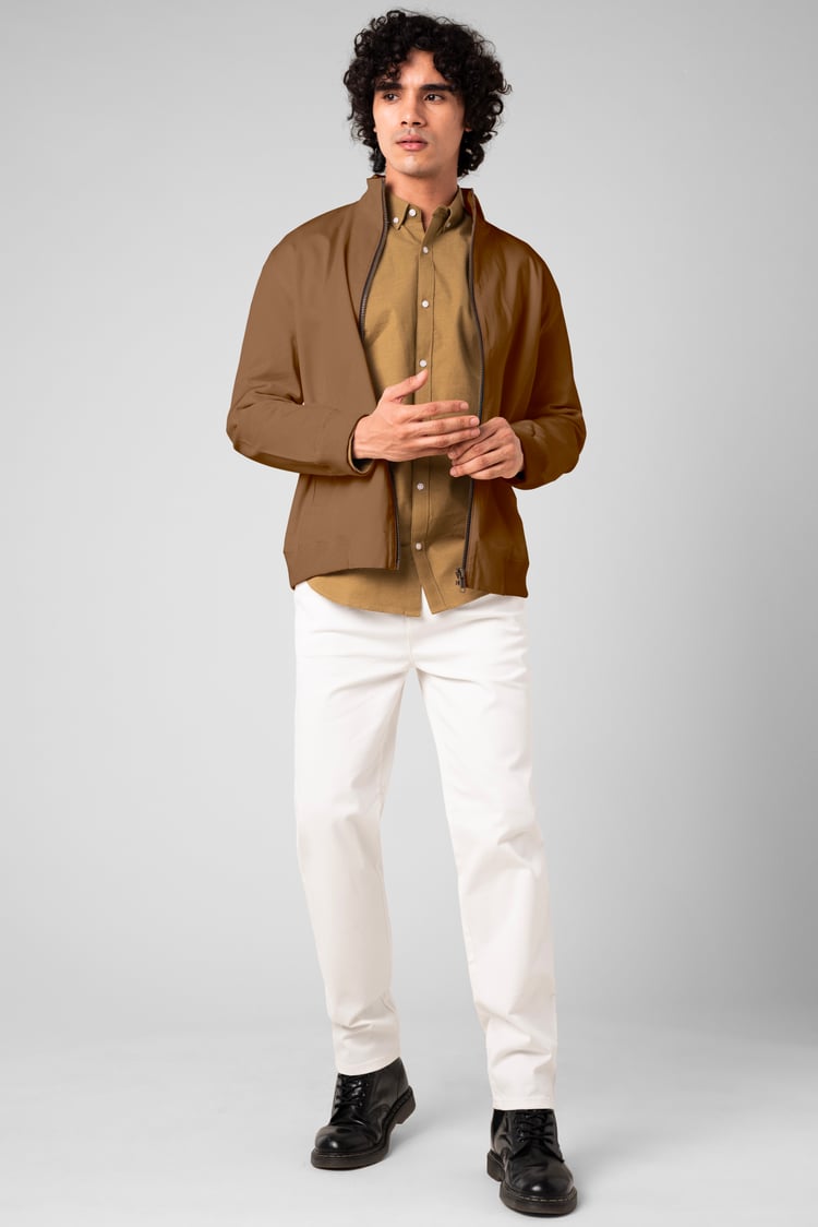 Mens Stretch Twill Harrington Jacket