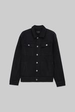 Mens Washed Black Denim Jacket
