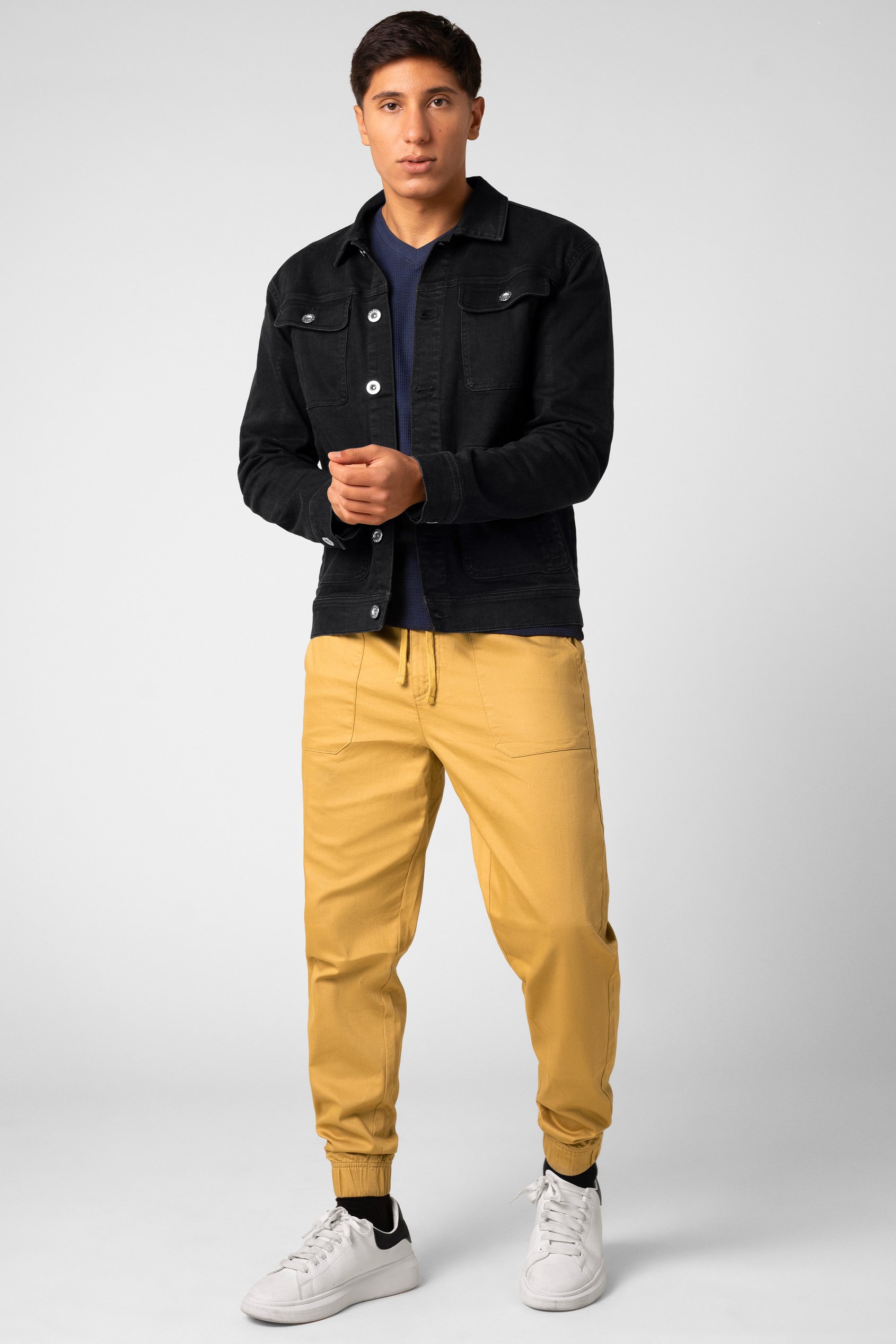 Mens Washed Black Denim Jacket