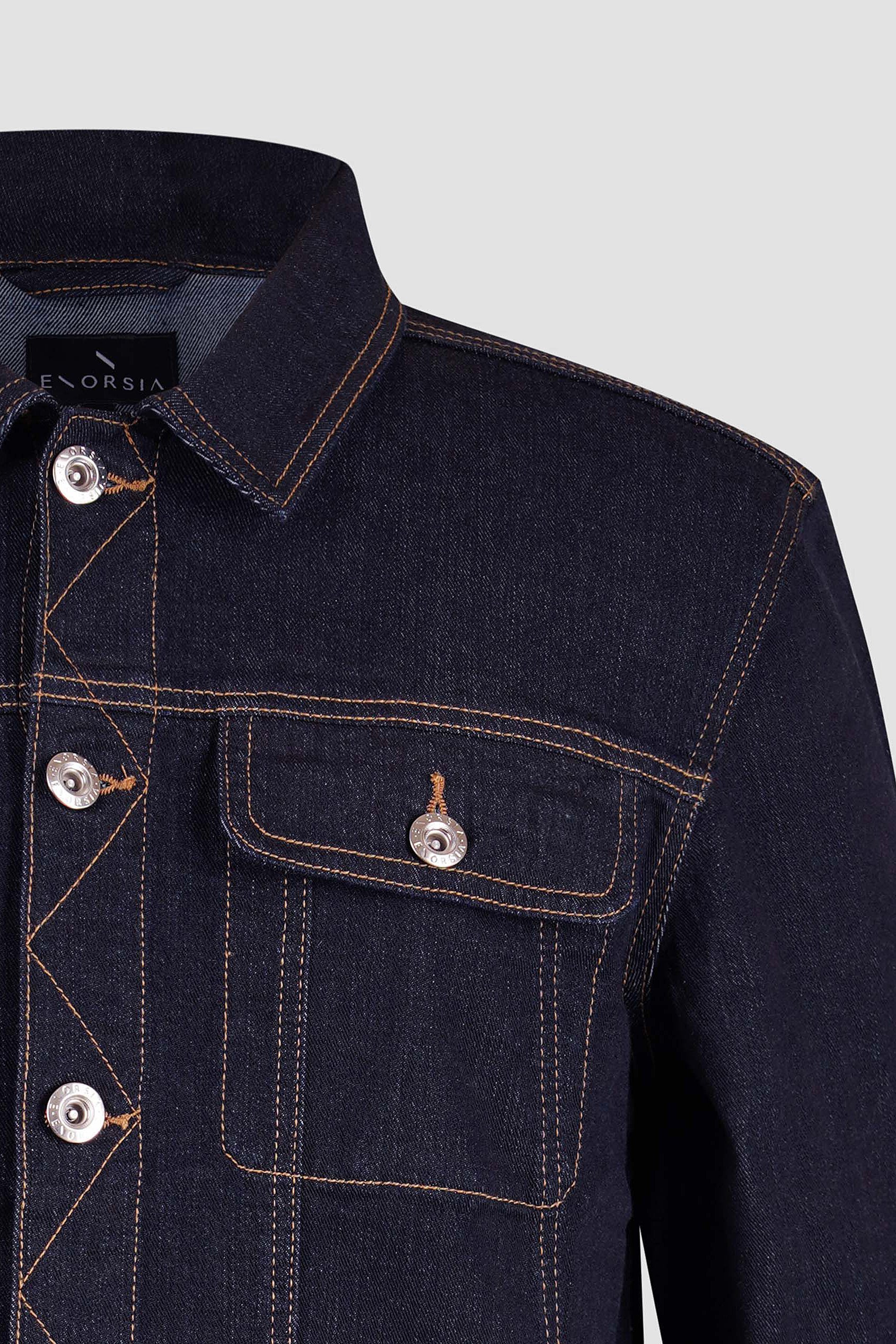 Long Sleeve Raw Denim Jacket