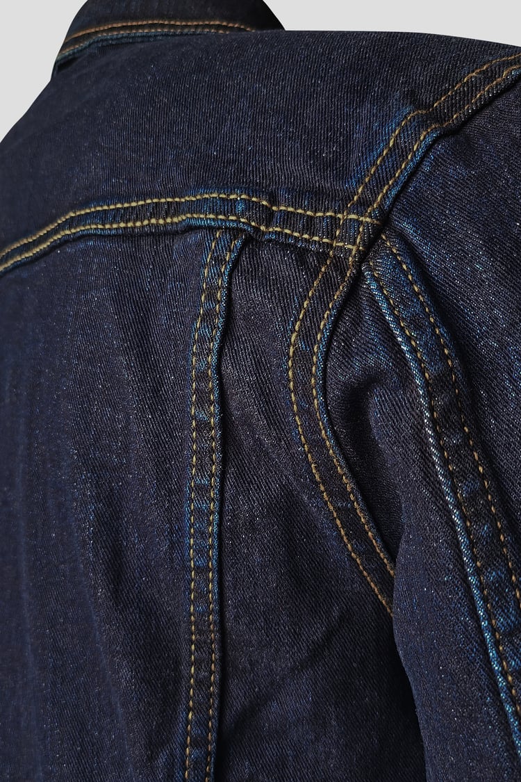 Long Sleeve Raw Denim Jacket