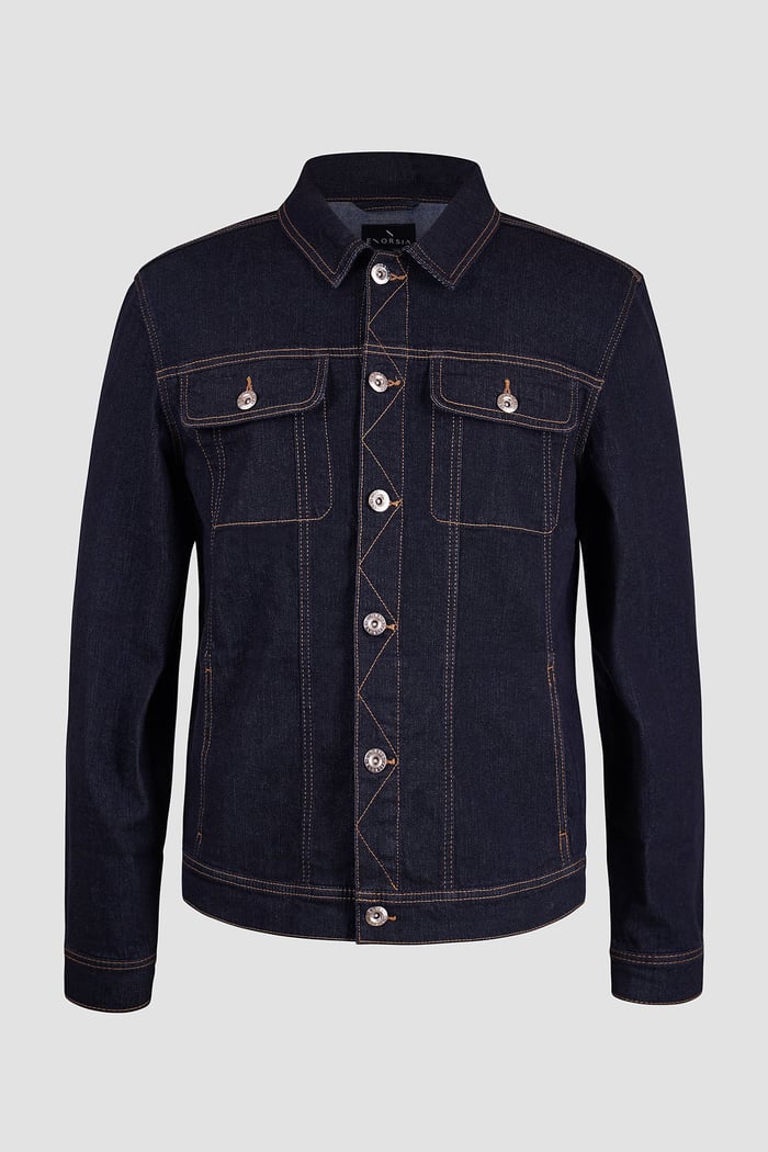 Long Sleeve Raw Denim Jacket