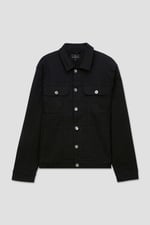 Mens Regular Fit Black Denim Jacket
