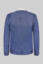 Men's Borg Collar Denim Trucker Jacket