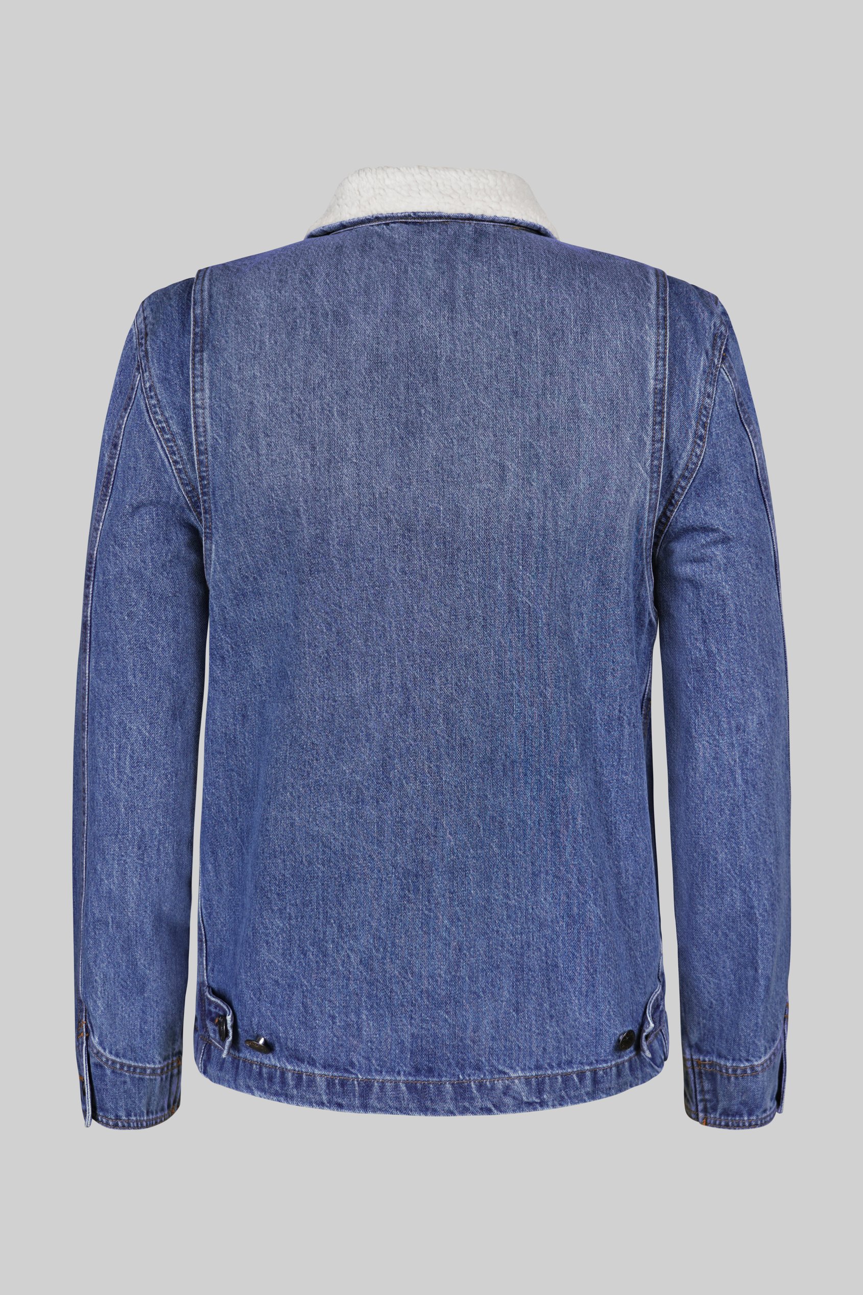 Borg Collar Cotton Denim Tucker Jacket