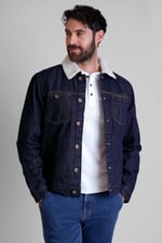 Men's Borg Lined 100% Cotton Denim Jacket