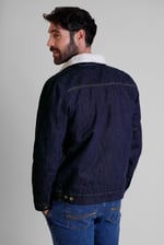 Men's Borg Lined 100% Cotton Denim Jacket