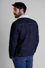 Men's Borg Lined 100% Cotton Denim Jacket
