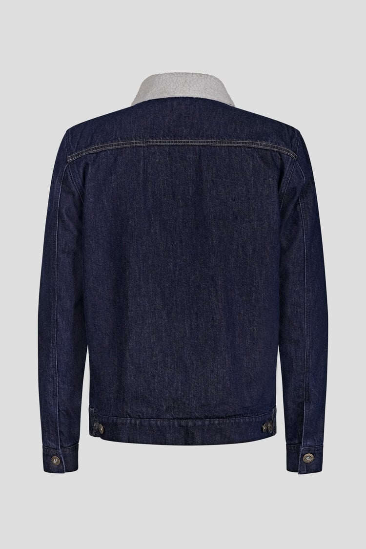 Men's Borg Lined 100% Cotton Denim Jacket