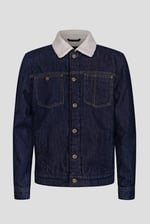Men's Borg Lined 100% Cotton Denim Jacket