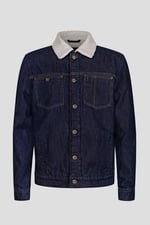 Men's Borg Lined 100% Cotton Denim Jacket