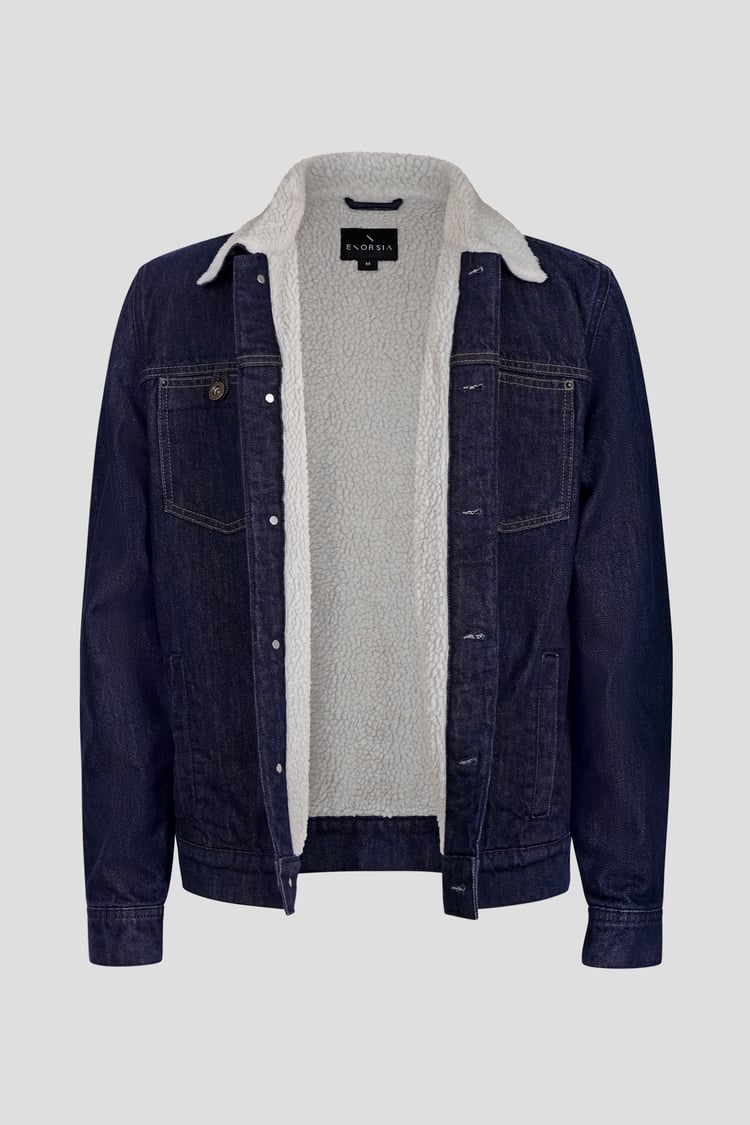 Men's Borg Collar Denim Jacket